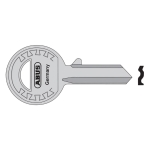 ABUS 24-41-885 Right Hand 4 Pin Key Blank