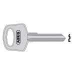 ABUS 34 Right Hand 6 Pin Key Blank