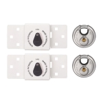 ABUS 141/200 Diskus Integral Van Lock White & 26/70mm Diskus Padlock Twin Pack