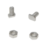 ALM     GH003 CROPPED GLAZE BOLTS & NUTS (20)