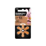DURACELL 13 HEARING AID BATTERIES, PK 6