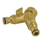 FAI/FULL 2 WAY SHUT OFF VALVE 3/4IN TO 2 X 1/2IN