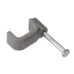 F/FIX   CABLE CLIP FLAT GREY 1.00MM BOX100