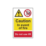 SCAN    CAUTION EVENT OF FIRE DO NOT USE LIFT
