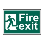 SCAN    FIRE EXIT MAN RUNNING LEFT 300 X 200MM