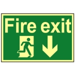 SCAN    FIRE EXIT RUNNING MAN ARROW DOWN-PH0
