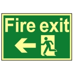 SCAN    FIRE EXIT RUNNING MAN ARROW LEFT-PHO