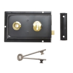 YALE    P334BK RIM LOCKS BLACK CARDED
