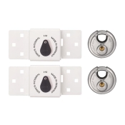 ABUS 141/200 Diskus Integral Van Lock White & 26/70mm Diskus Padlock Twin Pack