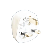 DENCON  13A 3 PIN PLUG FUSED WHITE