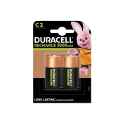 DURACELL  C SIZE 3000MAH RECHARGE, PK2
