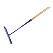 FAI/FULL TARMAC  RAKE WOOD HANDLED  16T ROUND