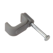 F/FIX   CABLE CLIP FLAT GREY 1.00MM BOX100