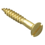 F/FIX   CSK W/SCREW 10 PACK BRASS 1 1/4 X 10