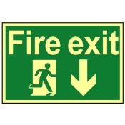 SCAN    FIRE EXIT RUNNING MAN ARROW DOWN-PH0