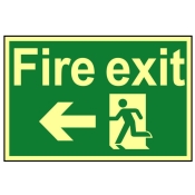 SCAN    FIRE EXIT RUNNING MAN ARROW LEFT-PHO
