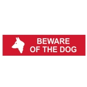 SCAN    SIGN BEWARE OF THE DOG 200MM X 50MM