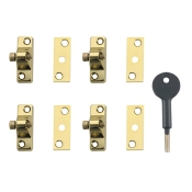 YALE    ECON WINDOW LOCK ELEC/BRASS V-8K118-4-EB
