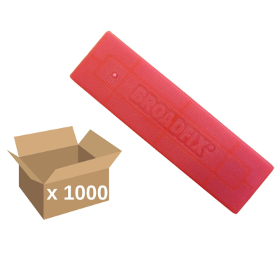 Flat Shim 100 x 28mm 6mm Red (Box of 1000) 102806