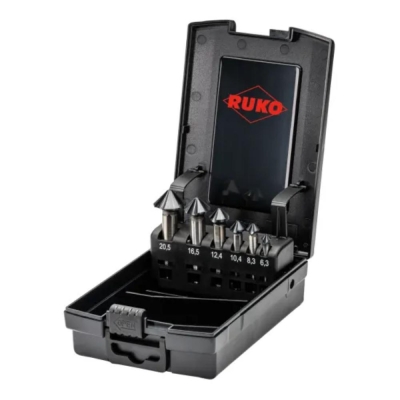 RUKO ULTIMATECUT Countersink set 4S BOOST similar DIN 335, 90HSS-Co 5 6pce
