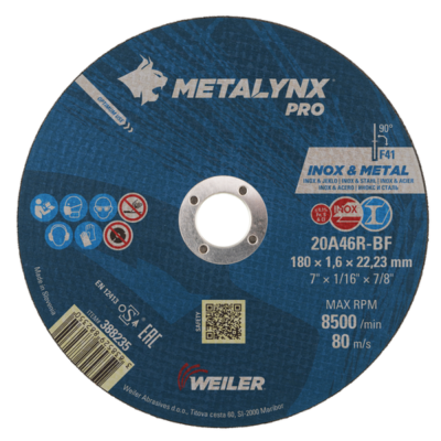 Metalynx Pro Cutting Disc 180 x 1.6 x 22 A46R BF