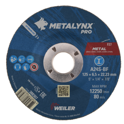 Metalynx PRO 125 x 6.5 x 22.2mm I Grinding Disc