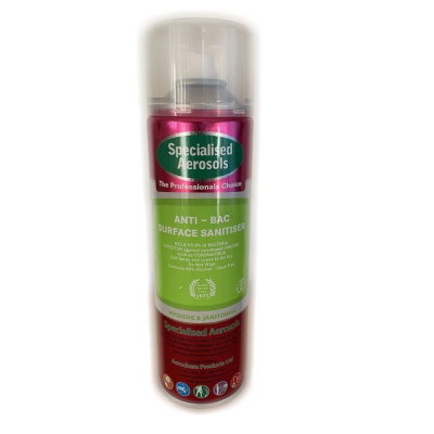 Aerosol Anti Bac Surface Sanitiser 500Ml 80% Alcohol