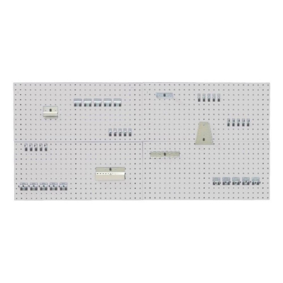 BOTT    4X1M PERFO PANEL LIGHT GREY +40 HOOKS