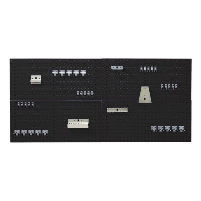 BOTT    4X1M PERFO PANEL DARK GREY +40 HOOKS