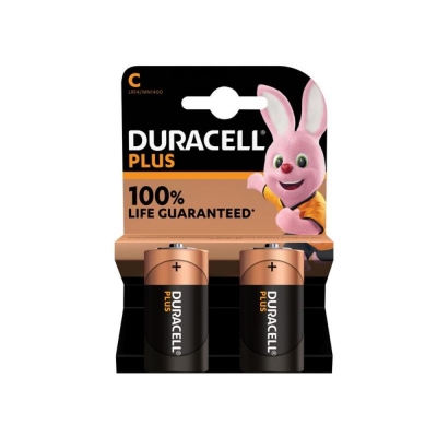 DURACELL +100% PLUS POWER C 2PK