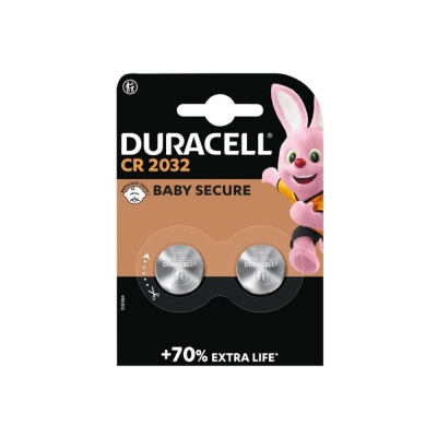 DURACELL CR2032 COIN LITHIUM BATTERY PK2