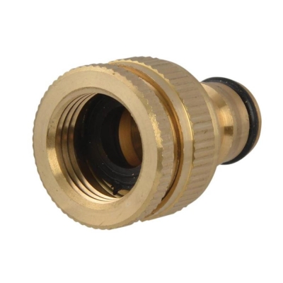 FAI/FULL BRASS DUAL TAP CONNECTOR 1/2IN & 3/4IN