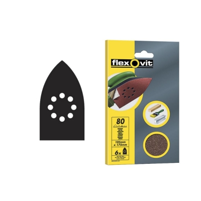 FLEXOVIT DETAIL SANDING SHTS(6) MED  63642526404