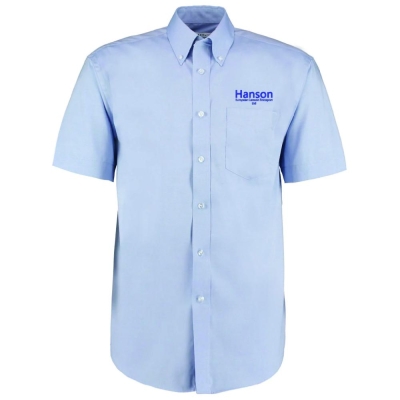 Hanson KK109 Short Sleeve Shirt Light Blue