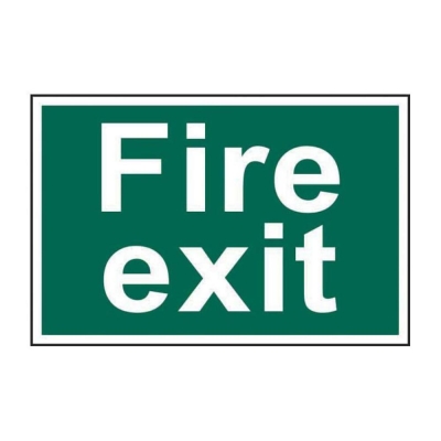 SCAN    FIRE EXIT (TEXT ONLY) 300 X 200MM