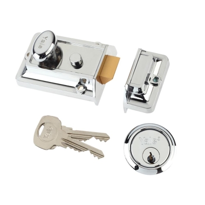 YALE    77 TRADITIONAL NIGHTLATCH CHROME 60MM