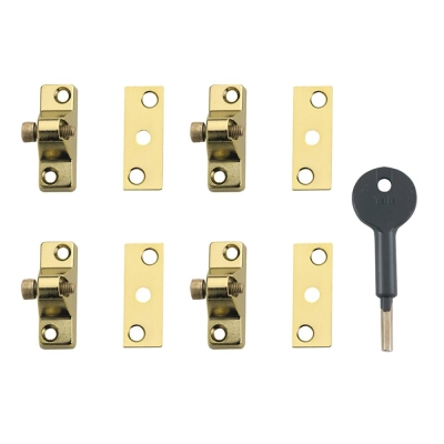 YALE    ECON WINDOW LOCK ELEC/BRASS V-8K118-4-EB