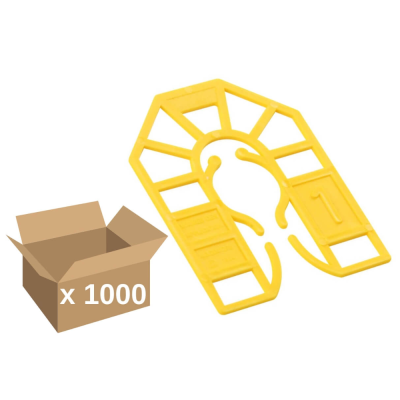 Broadfix 1mm Yellow Small Backpackers 55 x 43mm (Box of 1000) SM1